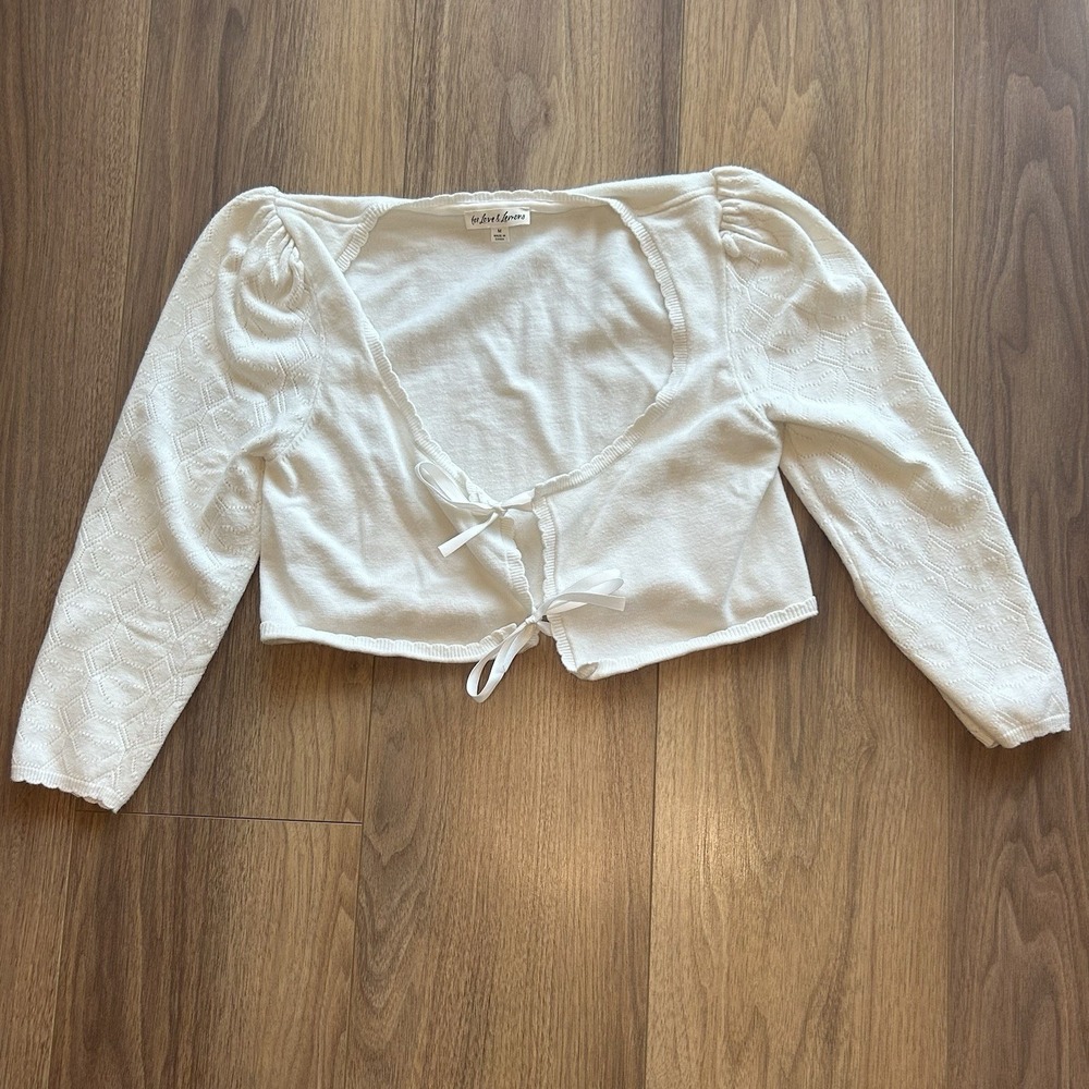 For Love And Lemons White Cardigan